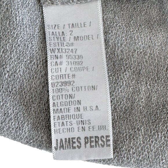 James Perse Vintage French Terry Sweatshirt in Heather Grey Size M - Picture 7 of 7
